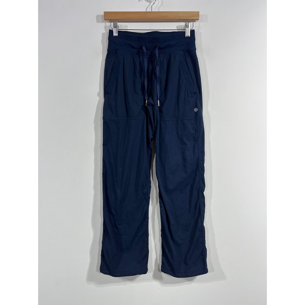 Lululemon Sporty Athleisure Dance Studio Pant Blue Straight Leg Womens 2 Active